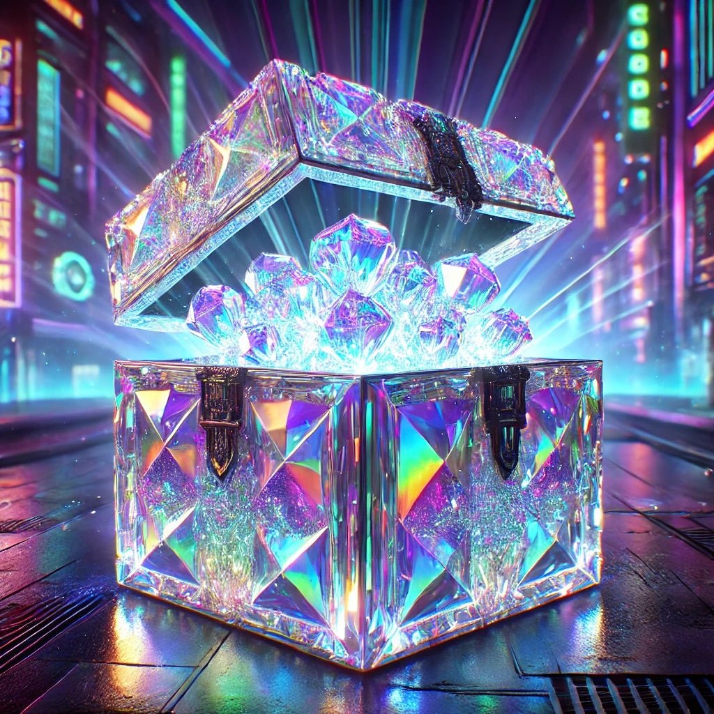 Crystalline Tech & Gaming Box - Lucky Vault - Unlock big brands - Playstation, Xbox, Bose, JBL, LG, Apple & Samsung.
